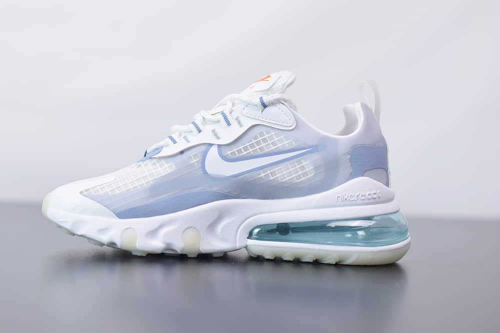 耐克nike air max 270 react白色气垫运动鞋纯原版本 货号:ct1265-100