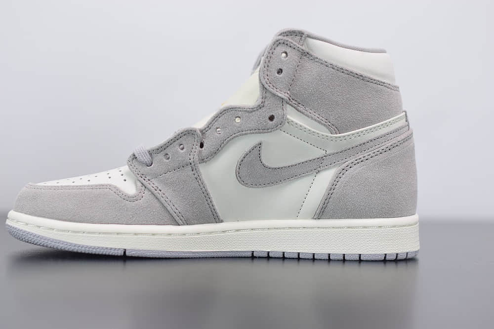 乔丹airjordan1retrohighpremiumaj1高帮芋白灰配色纯原版本货号ah