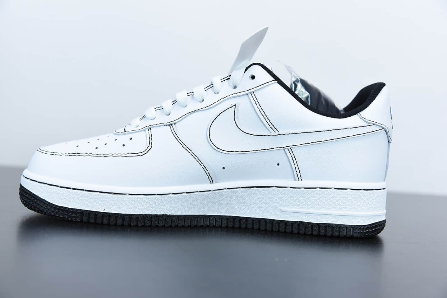 耐克nikeairforce1low马克笔黑白缝线空军一号低帮运动休闲板鞋纯原