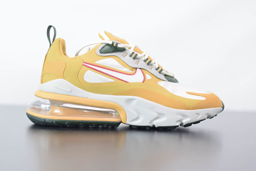 耐克Nike Air Max 270 React小麦色气垫运动鞋纯原版本 货号：AO4971-700