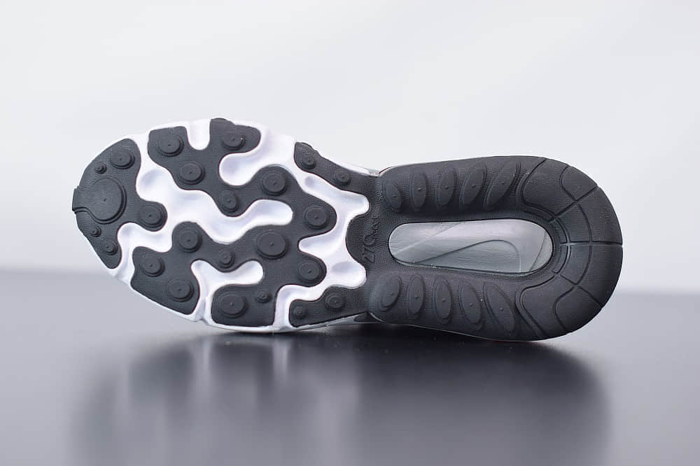 耐克Nike Air Max 270 React灰黑红色气垫运动鞋纯原版本 货号：CI3866-002