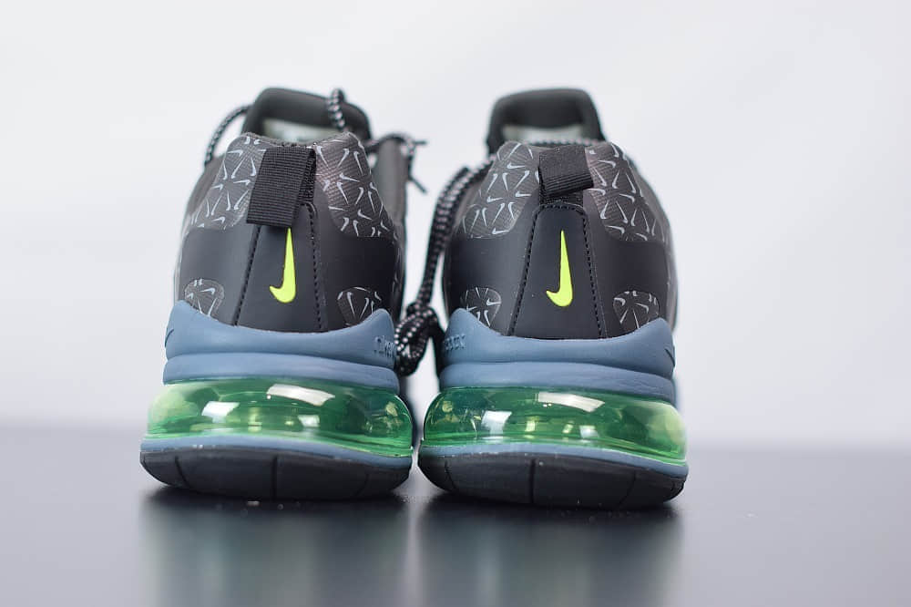 耐克Nike Air Max 270 React黑绿色气垫运动鞋纯原版本 货号：CT2538-001