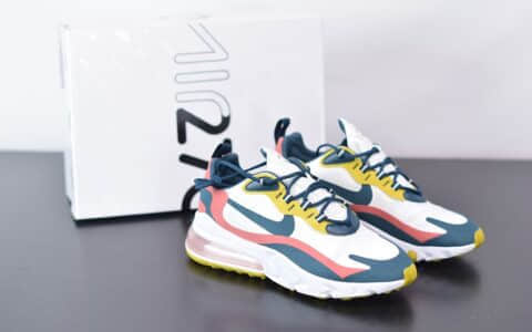 耐克Nike Air Max 270 React白蓝绿色气垫运动鞋纯原版本 货号：CT1264-103