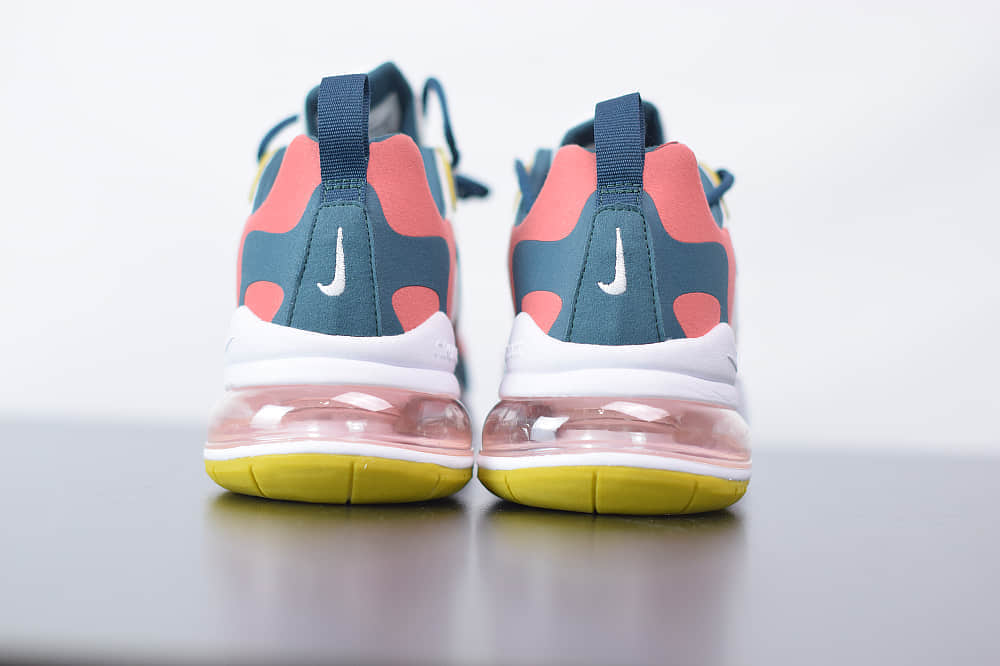 耐克Nike Air Max 270 React白蓝绿色气垫运动鞋纯原版本 货号：CT1264-103