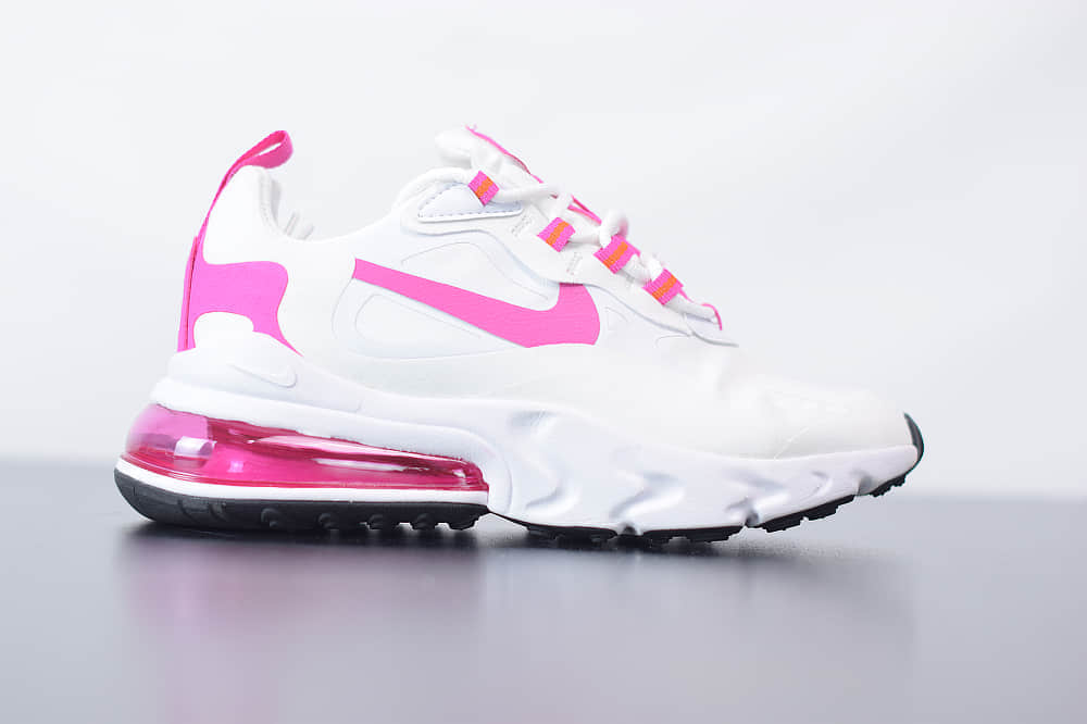 耐克Nike Air Max 270 React白粉色气垫运动鞋纯原版本 货号：CJ0619-100