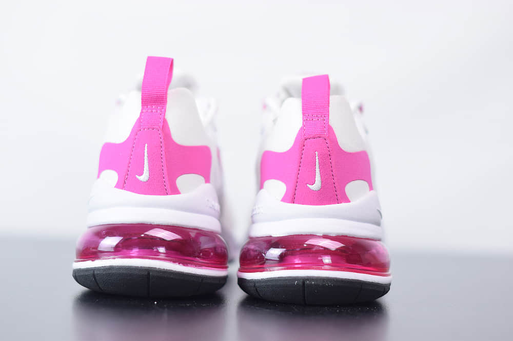 耐克Nike Air Max 270 React白粉色气垫运动鞋纯原版本 货号：CJ0619-100