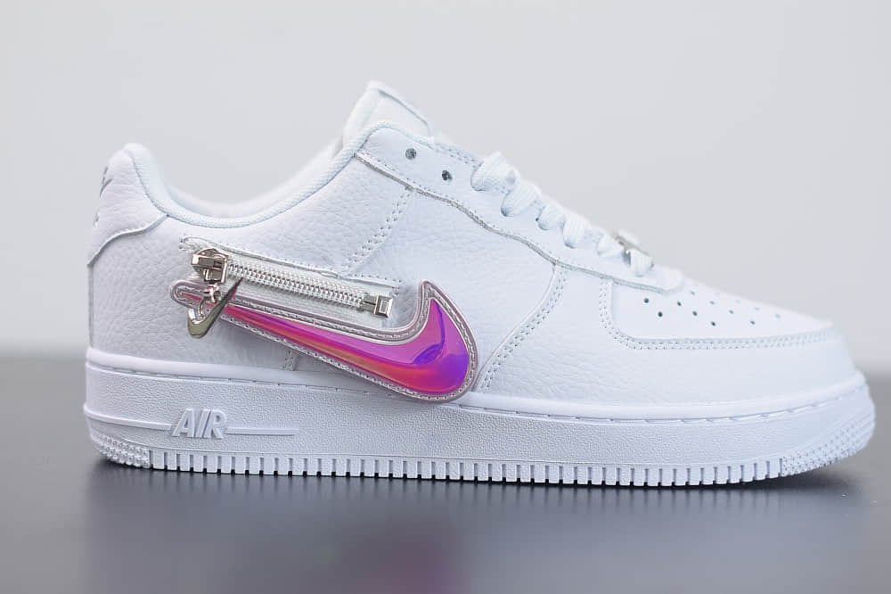 耐克Nike Air Force 1'07 Low“Zip Swoosh”空军一号低帮拉链换勾板鞋纯原版本 货号：CW6558-100