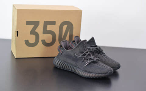 阿迪达斯ADIDAS YEZZY 350 V2黑色满天星休闲慢跑鞋纯原版本 货号：FU9007