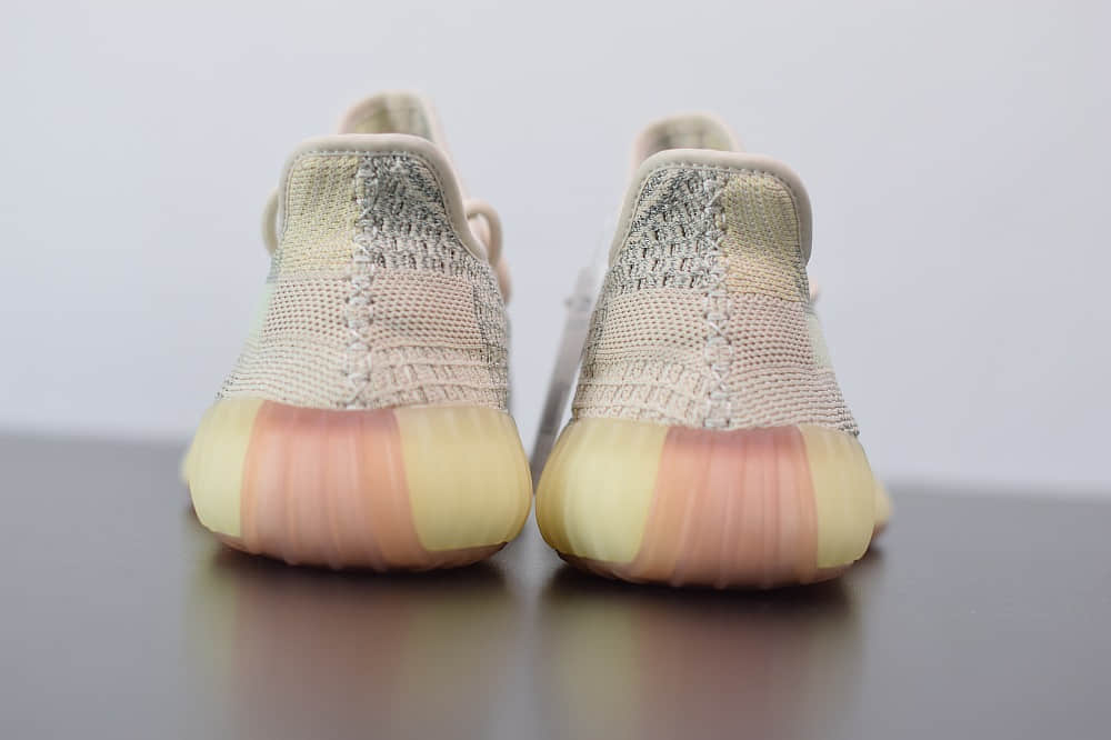 阿迪达斯Adidas YEEZY BOOST 350 V2鹅黄天使纯原版本运动爆米花跑鞋 货号：FV3042