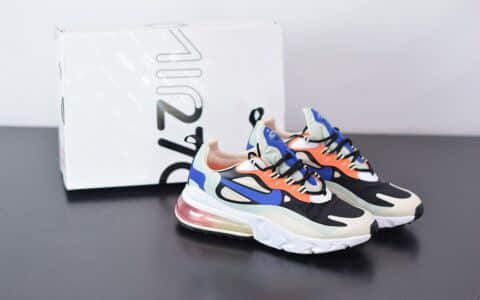 耐克Nike Air Max 270 React黑蓝色气垫运动鞋纯原版本 货号：CI3899-200