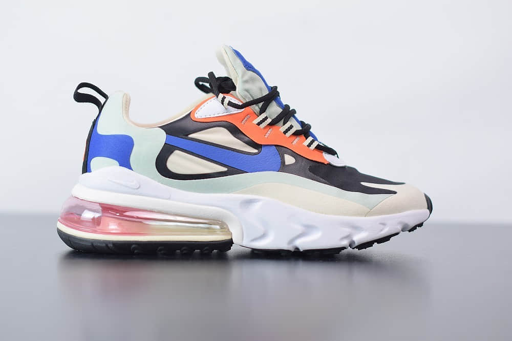 耐克Nike Air Max 270 React黑蓝色气垫运动鞋纯原版本 货号：CI3899-200