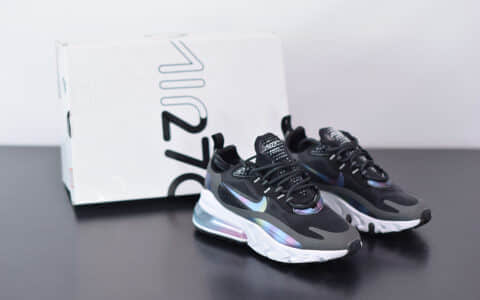 耐克Nike Air Max 270 React黑紫色气垫运动鞋纯原版本 货号：CT5064-001