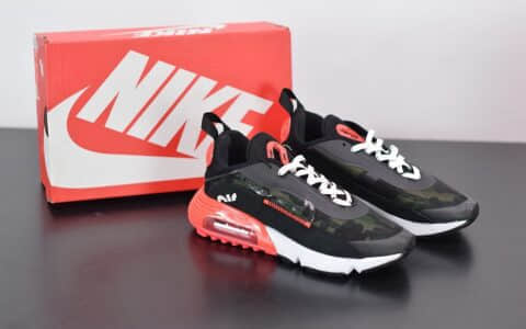 耐克Air Max 2090黑白红色色半掌气垫跑鞋纯原版本  货号：CU9174-600