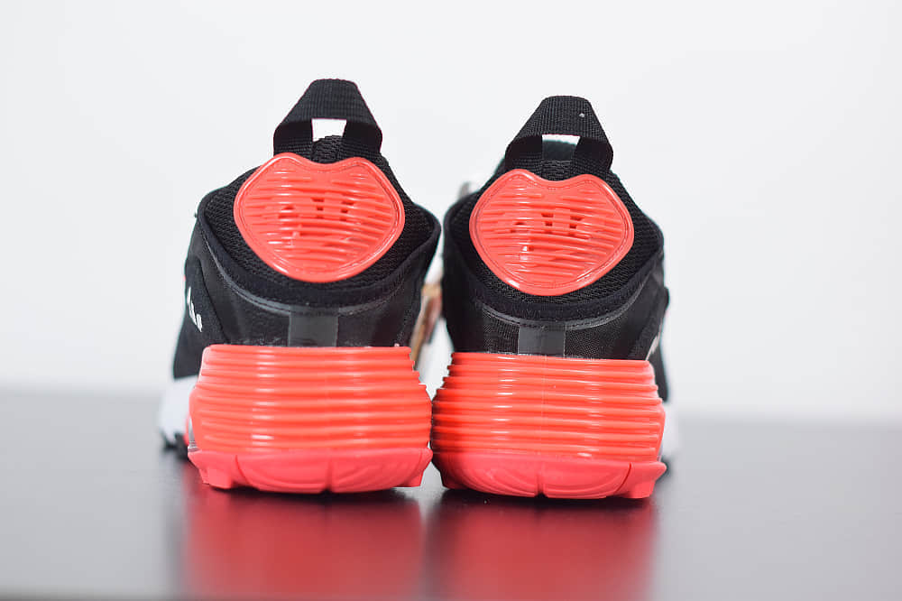 耐克Air Max 2090黑白红色色半掌气垫跑鞋纯原版本  货号：CU9174-600