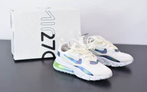 耐克Nike Air Max 270 React白绿色气垫运动鞋纯原版本 货号：CT5064-100