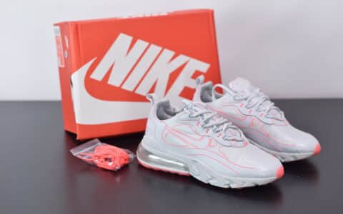 耐克Nike Air Max 270 React白红色气垫运动鞋纯原版本 货号：CQ6549-100