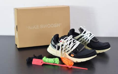 耐克Nike Air Presto x OFF-WHITE 2.0 The Ten耐克王解构黑色OW联名袜子跑鞋纯原版本 货号：AA3830-001