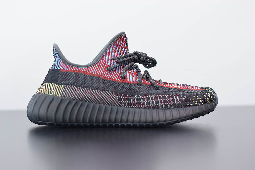 阿迪达斯Adidas Yeezy Boost 350 V2黑彩虹满天星休闲慢跑鞋纯原版本 货号：FX4145