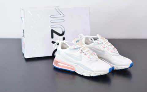 耐克Nike Air Max 270 React粉蓝色气垫运动鞋纯原版本 货号：AT6174-100