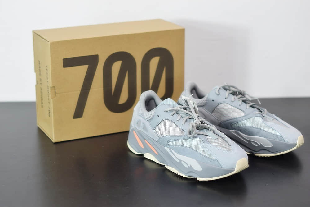 阿迪达斯Adidas YEEZY 700 Inertia蓝灰复古老爹鞋纯原版本 货号：EG7597