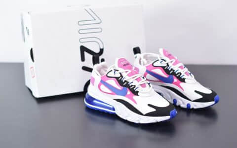 耐克Nike Air Max 270 React白蓝粉气垫运动鞋纯原版本 货号：CI3899-100