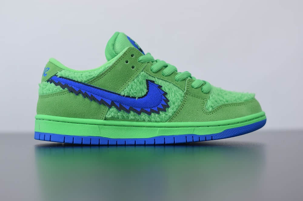 耐克Grateful Dead x Nike SB Dunk Low “Green Bear”绿蓝低帮跳舞小熊板鞋纯原版本 货号：CJ5378-300