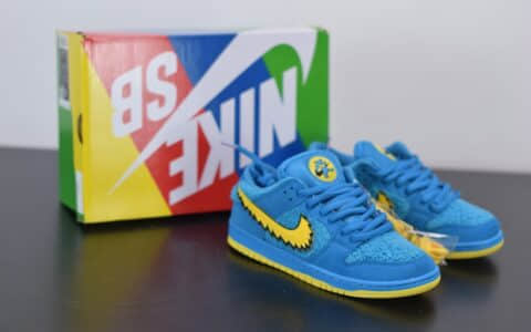 耐克NIKE SB DUNK LOW PRO QS蓝黄低帮跳舞小熊板鞋纯原版本 货号：CJ5378-400