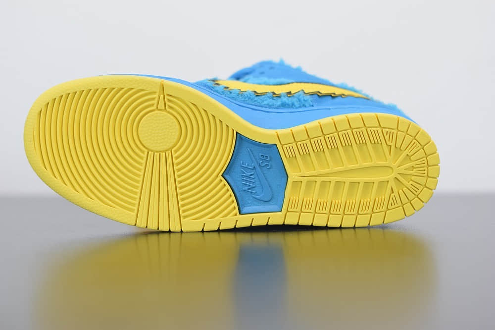 耐克NIKE SB DUNK LOW PRO QS蓝黄低帮跳舞小熊板鞋纯原版本 货号：CJ5378-400