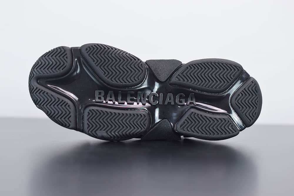 巴黎世家Balenciaga Triple S黑色标识复古老爹鞋纯原版本