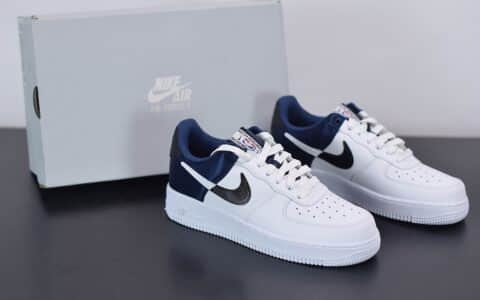 耐克Nike Air Force 1'07 LV8 1HO19空军一号白蓝丝绸拼接板鞋纯原版本 货号：BQ4420-400