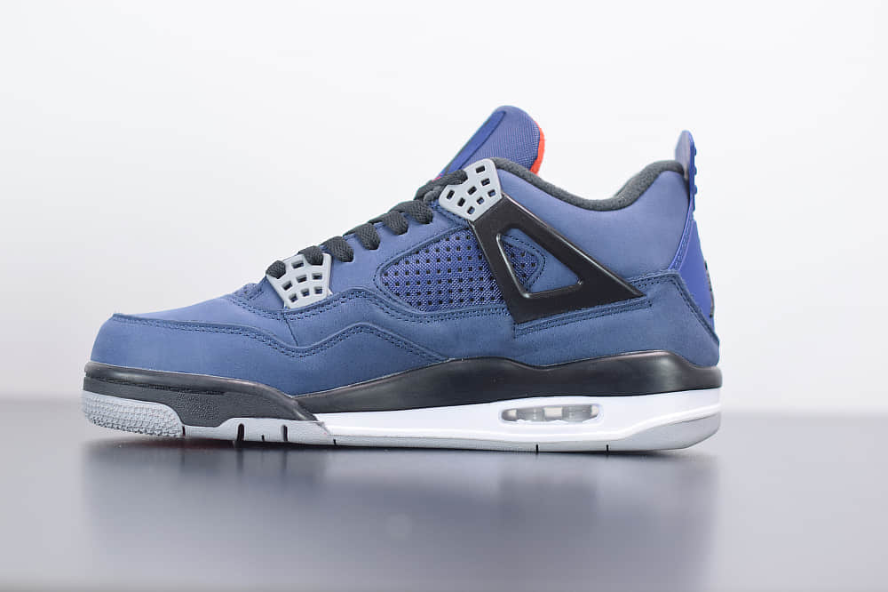 乔丹Air Jordan 4 WNTR “Loyal Blue”AJ4小阿姆黑蓝毛巾公牛篮球鞋纯原版本 货号：CQ9597-401