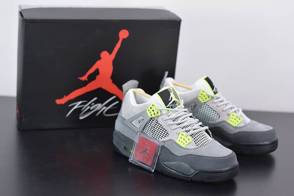 乔丹 Air Jordan 4 SE “Neon”霓虹灯篮球鞋纯原版本 货号：CT5342-007