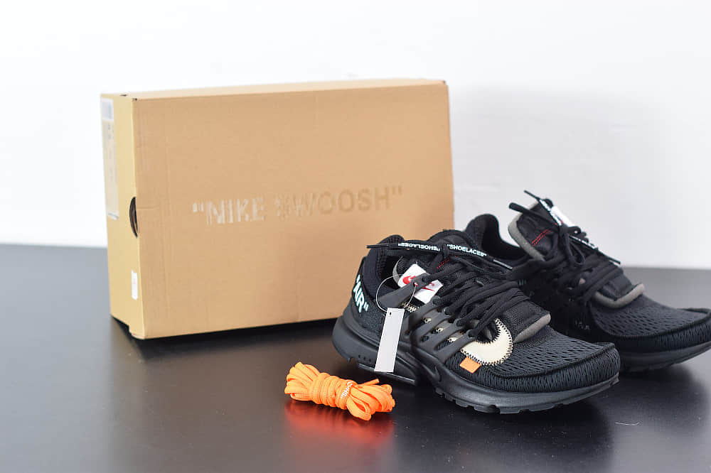 耐克Nike Air Presto x OFF-WHITE 2.0 The Ten耐克王解构OW黑色联名袜子跑鞋纯原版本 货号：AA3830-002