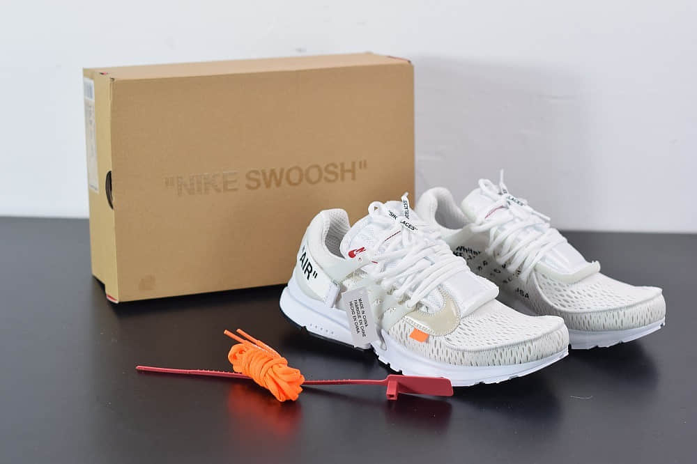 耐克Nike Air Presto x OFF-WHITE 2.0 The Ten耐克王解构OW白色联名袜子跑鞋纯原版本 货号：AA3830-100