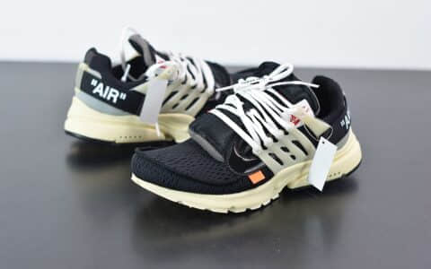 耐克Nike Air Presto x OFF-WHITE 2.0 The Ten耐克王解构OW黑白色联名袜子跑鞋纯原版本 货号：AA3830-001