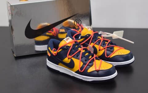 耐克OFF-WHITE x Futura x Nike Dunk Low低帮黑曜石联名款板鞋纯原版本 货号：CT0856-700