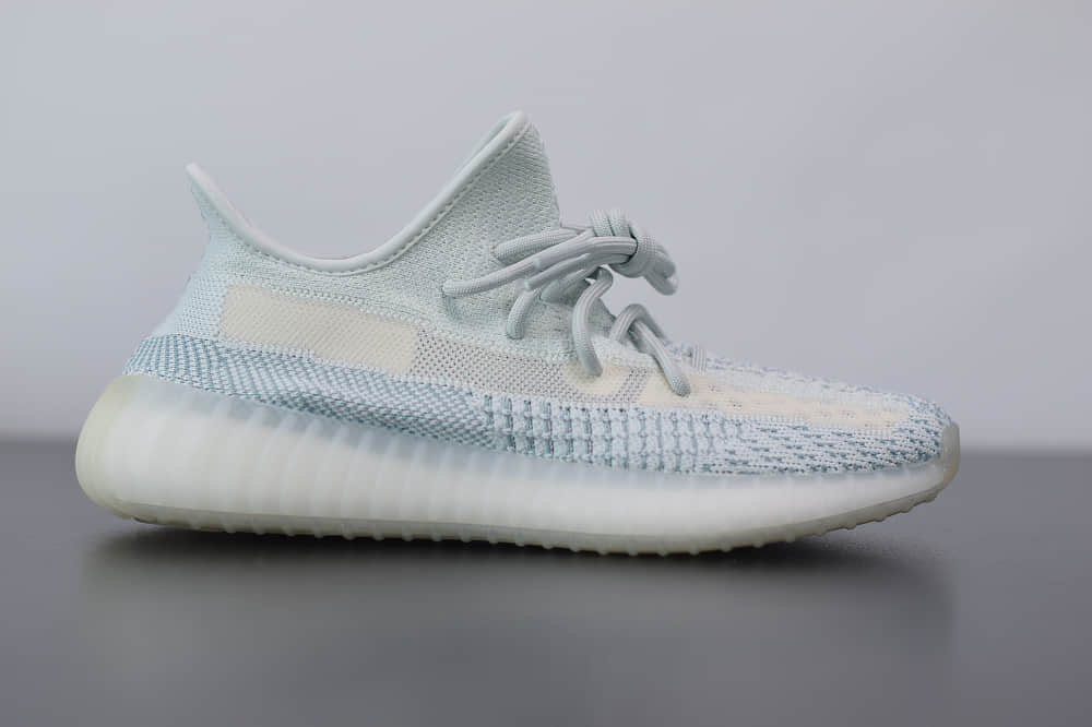 阿迪达斯ADIDAS YEZZY 350 V2冰蓝天使休闲慢跑鞋纯原版本 货号：FW3043