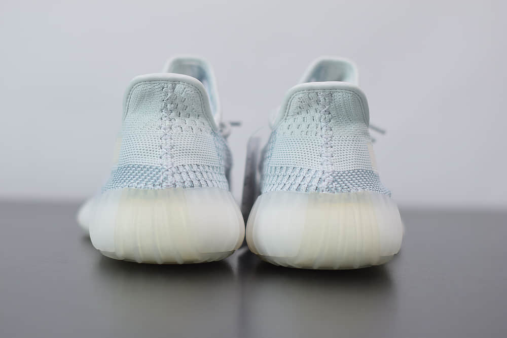 阿迪达斯ADIDAS YEZZY 350 V2冰蓝天使休闲慢跑鞋纯原版本 货号：FW3043