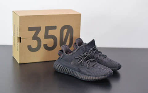 阿迪达斯ADIDAS YEZZY 350 V2黑天使休闲慢跑鞋纯原版本 货号：FU9006