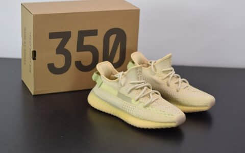 阿迪达斯ADIDAS YEZZY 350 V2亚麻色亚洲限定纯原版本 货号：FX9028