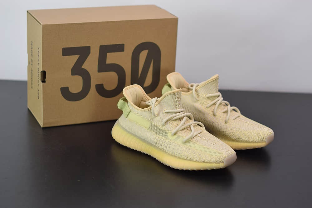阿迪达斯ADIDAS YEZZY 350 V2亚麻色亚洲限定纯原版本 货号：FX9028