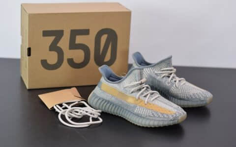 阿迪达斯ADIDAS YEZZY 350 V2灰蓝配色休闲慢跑鞋纯原版本 货号：FZ5421