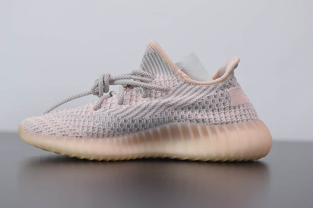 阿迪达斯ADIDAS YEZZY 350 V2粉天使爆米花休闲慢跑鞋纯原版本 货号：FV5578