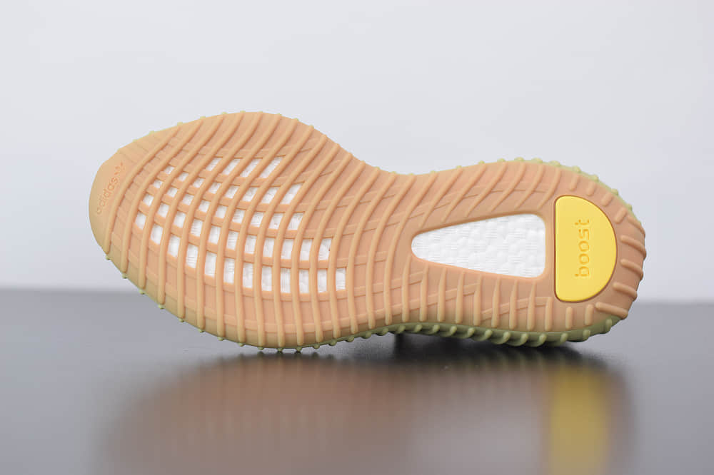 阿迪达斯adidas Yeezy Boost 350 V2硫磺抹茶绿爆米花休闲慢跑鞋纯原版本 货号：FY5346