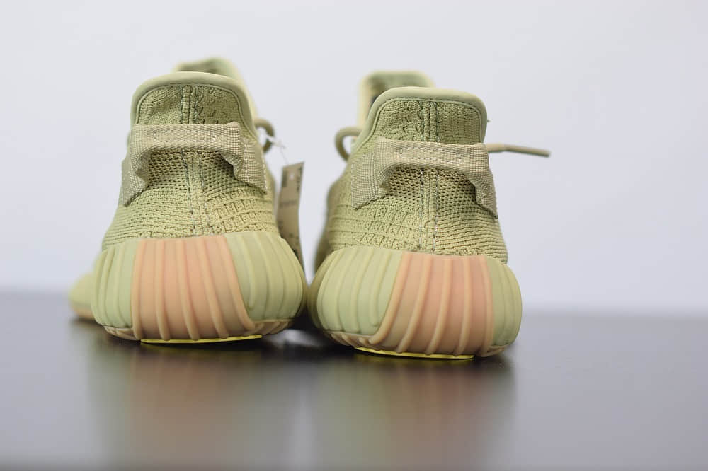 阿迪达斯adidas Yeezy Boost 350 V2硫磺抹茶绿爆米花休闲慢跑鞋纯原版本 货号：FY5346