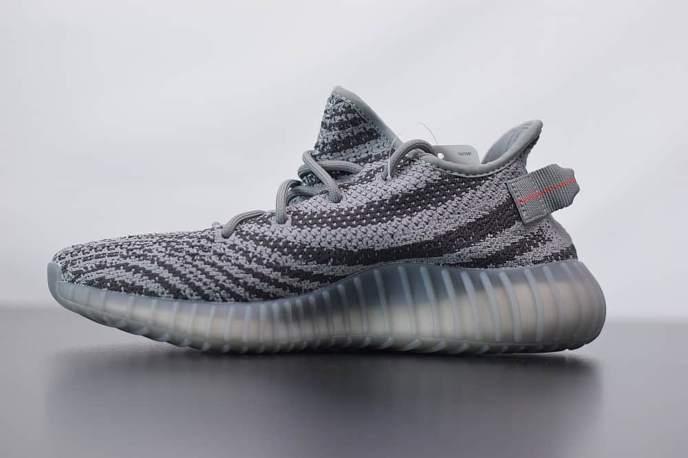 阿迪达斯ADIDAS YEZZY 350 V2新灰橙斑马爆米花休闲慢跑鞋纯原版本 货号：AH2203