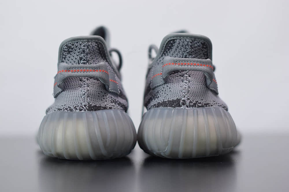 阿迪达斯ADIDAS YEZZY 350 V2新灰橙斑马爆米花休闲慢跑鞋纯原版本 货号：AH2203