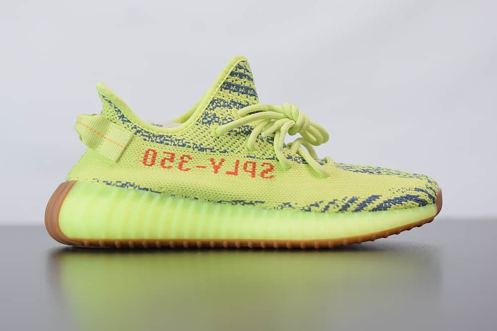 阿迪达斯adidas Yeezy Boost 350 V2黄斑马爆米花休闲慢跑鞋纯原版本 货号：B37572