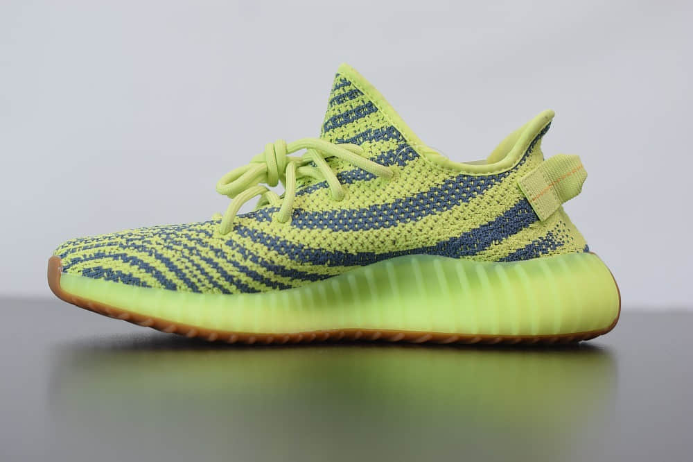 阿迪达斯adidas Yeezy Boost 350 V2黄斑马爆米花休闲慢跑鞋纯原版本 货号：B37572