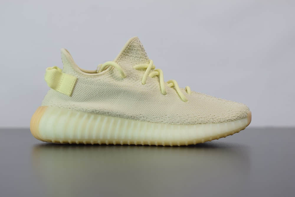 阿迪达斯ADIDAS YEZZY 350 V2奶油黄爆米花休闲慢跑鞋纯原版本 货号：F36980